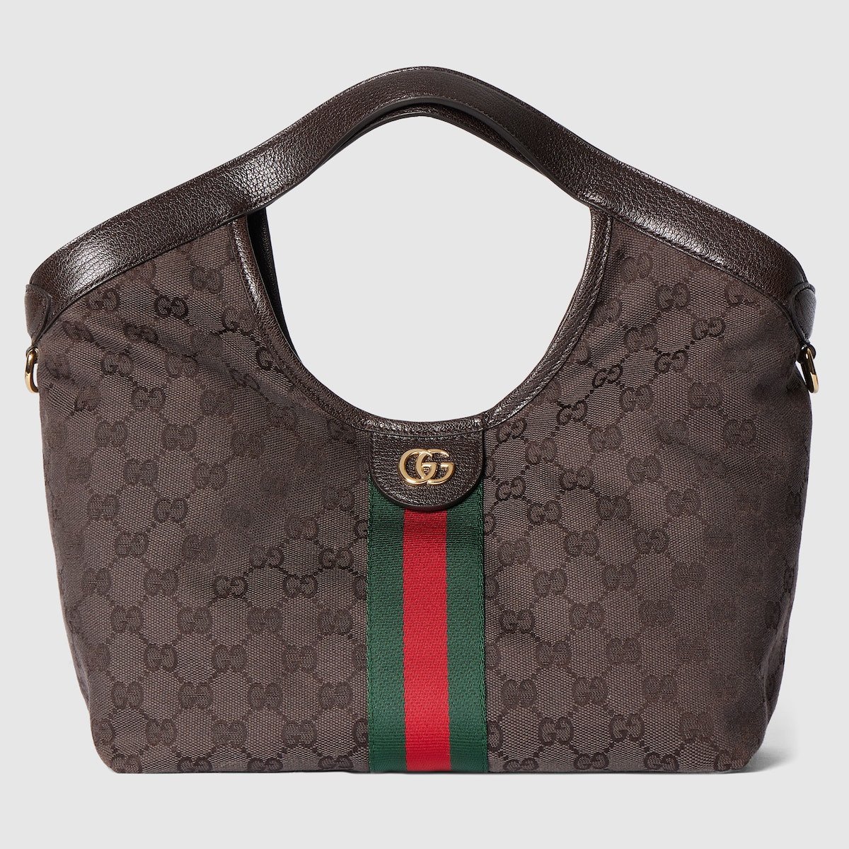 Gucci Giglio small tote bag in dark brown GG canvas - thumbnail 5