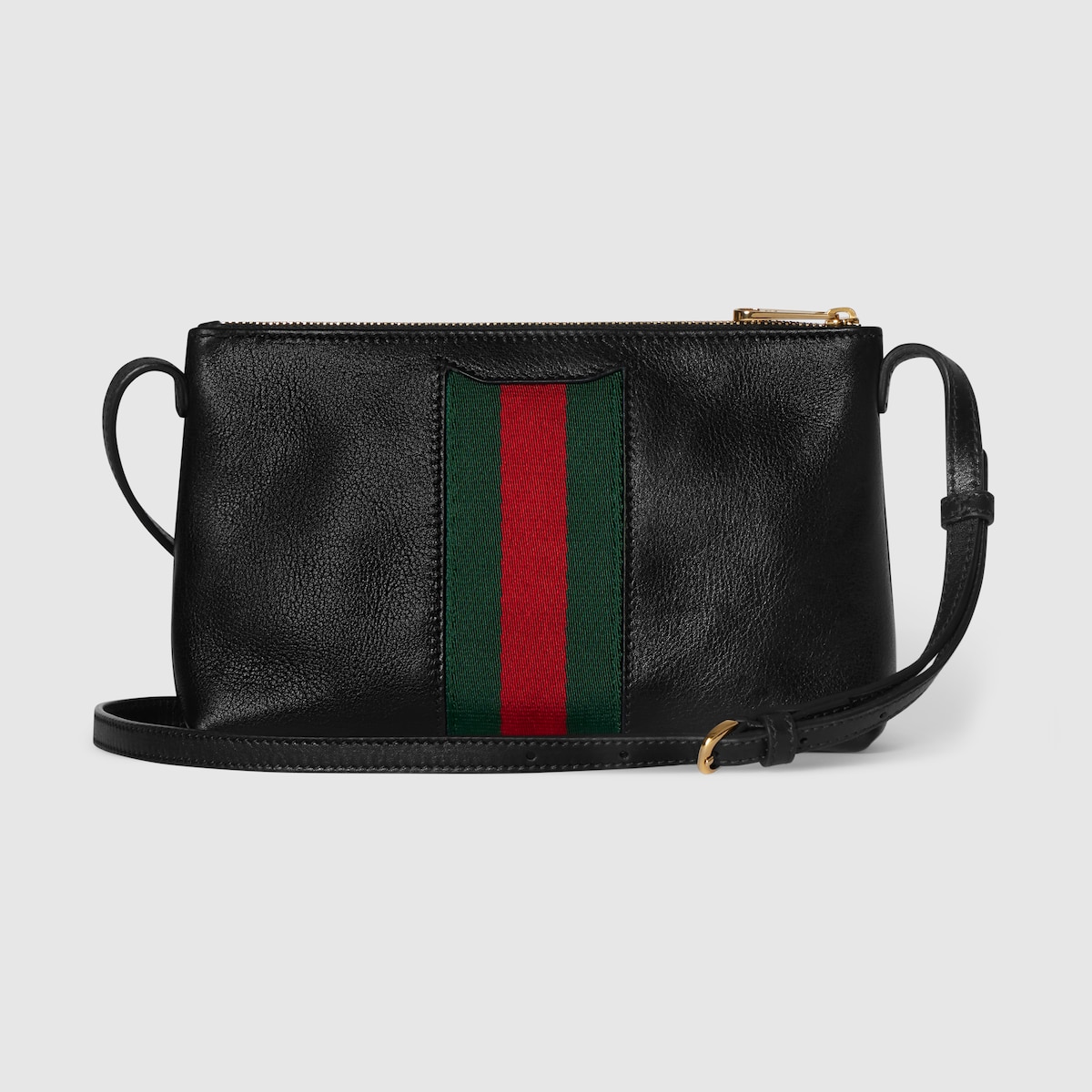 Gucci Horsebit Web small shoulder bag in black leather - thumbnail 2