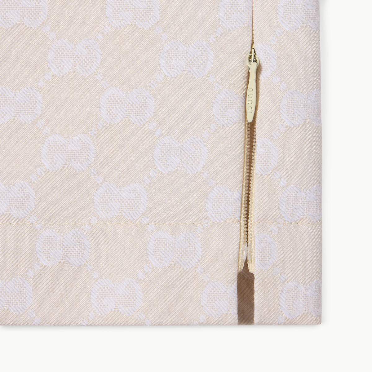 GG cotton gabardine skirt in ivory