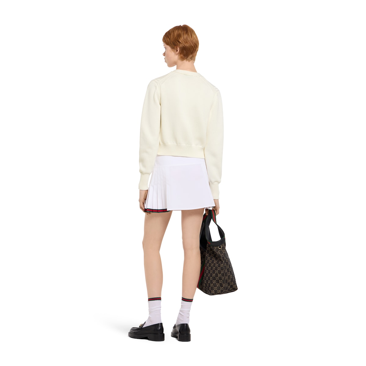Cotton cardigan with embroidery in white