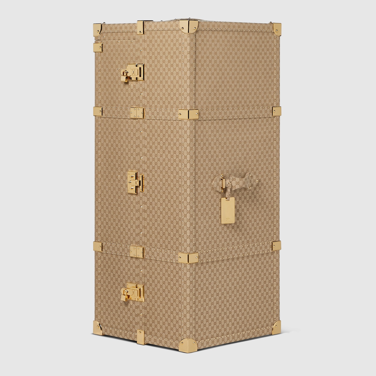 L'Archetipo hard-sided trunk in sand and brown GG canvas - thumbnail 5