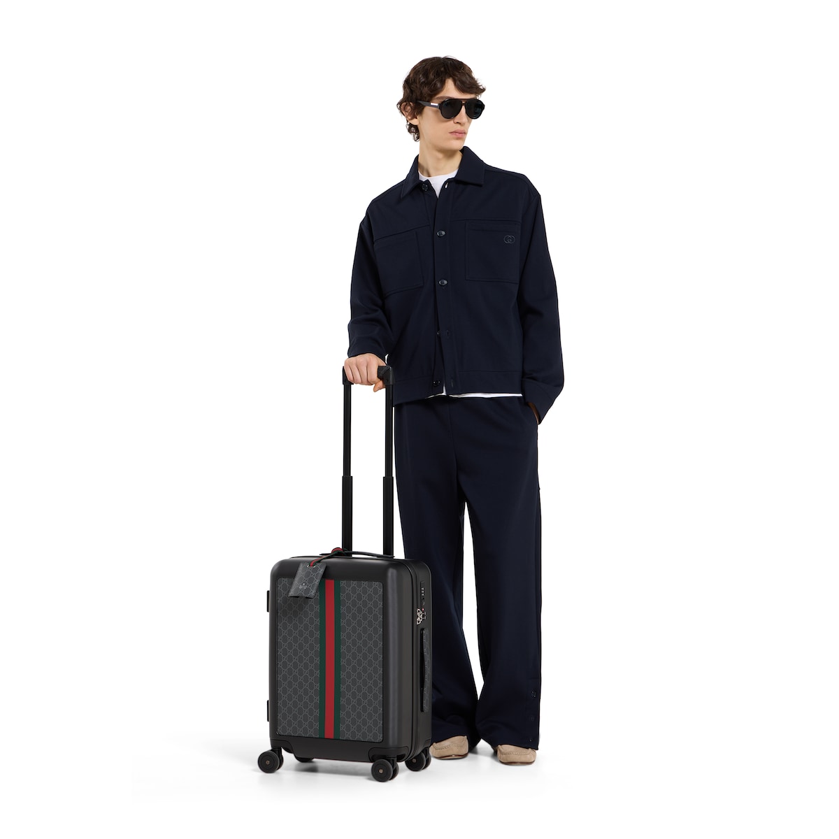 Gucci Porter Light cabin plus trolley in black polycarbonate