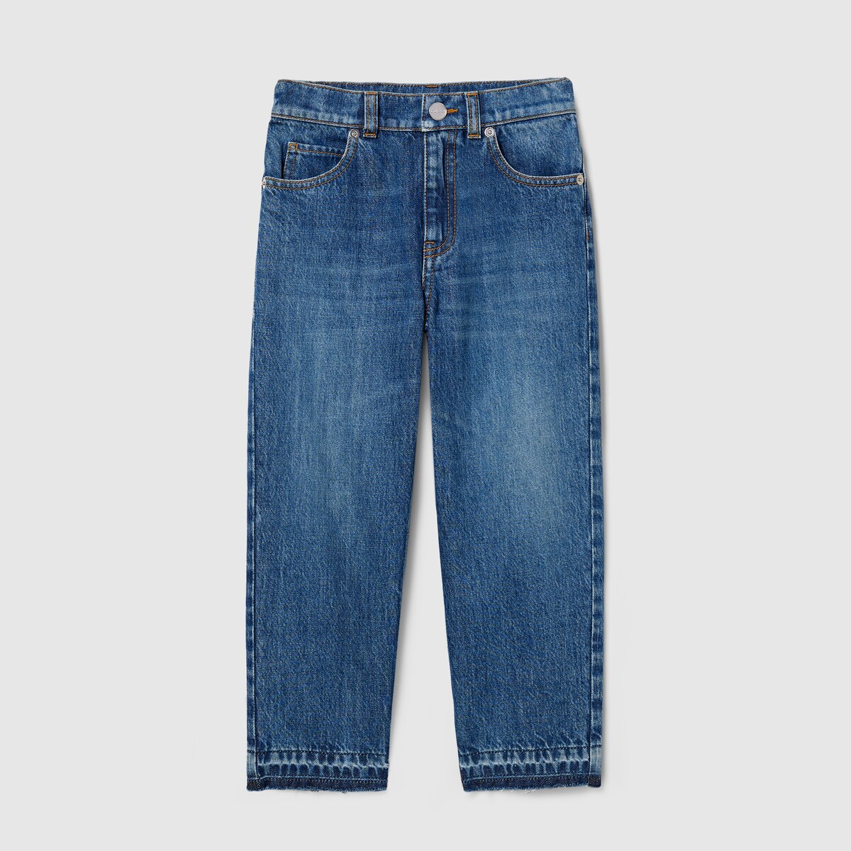 Children's bleached denim pants in blue - thumbnail 2