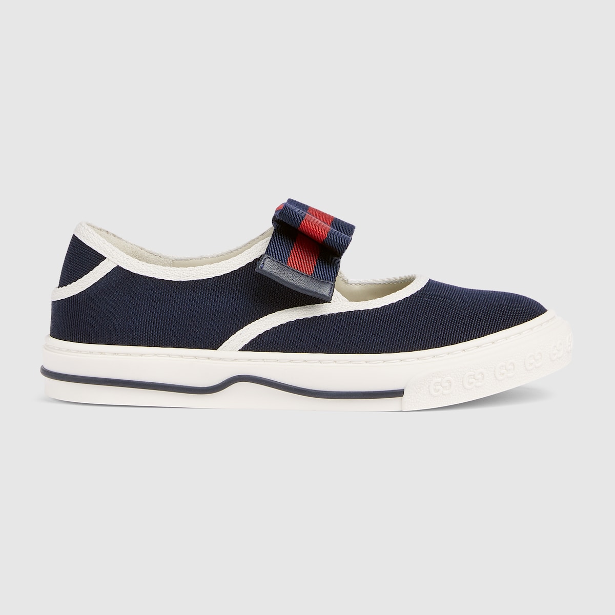 Children's sneakers with Web in dark blue canvas - thumbnail 4