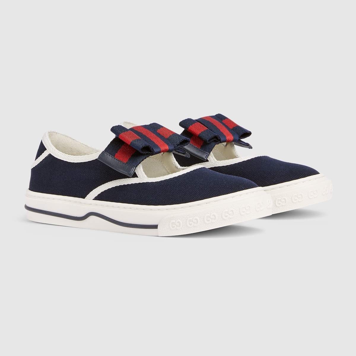 Children's sneakers with Web in dark blue canvas - thumbnail 5