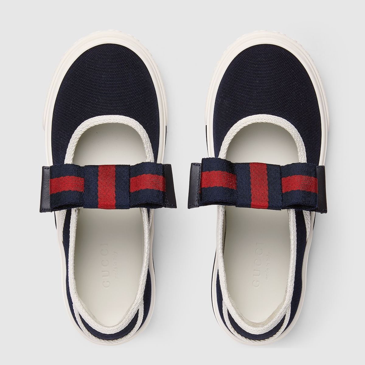 Children's sneakers with Web in dark blue canvas - thumbnail 2