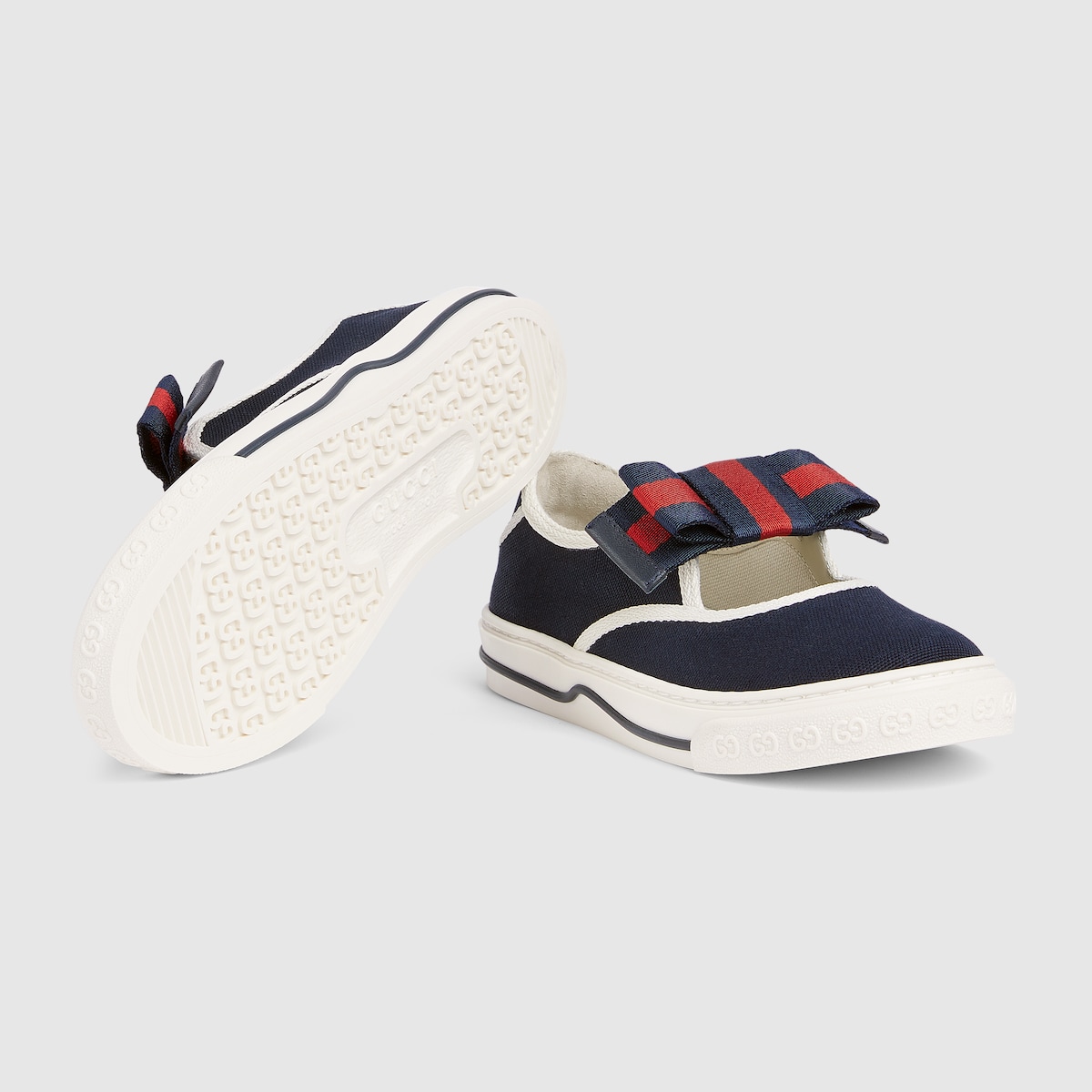 Children's sneakers with Web in dark blue canvas - thumbnail 3