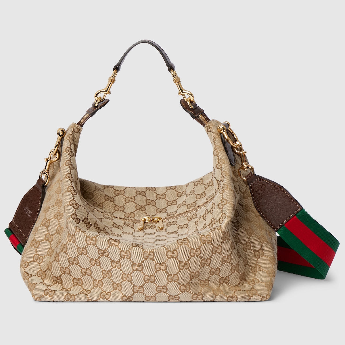 Brera medium crossbody bag in sand and brown GG canvas | GUCCI® US