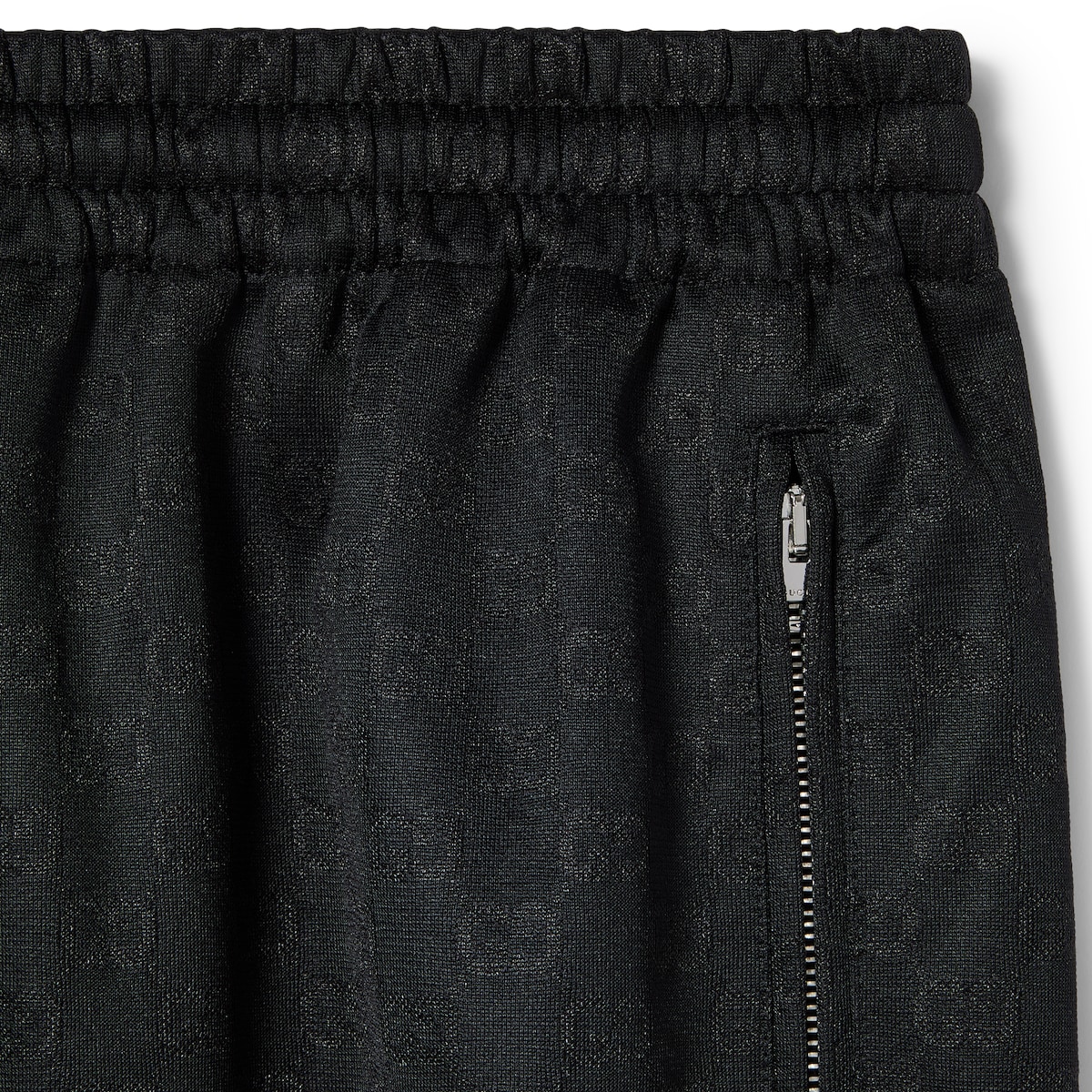 GGジャージージャカード レジャーパンツ ・ブラック GGキャンバス