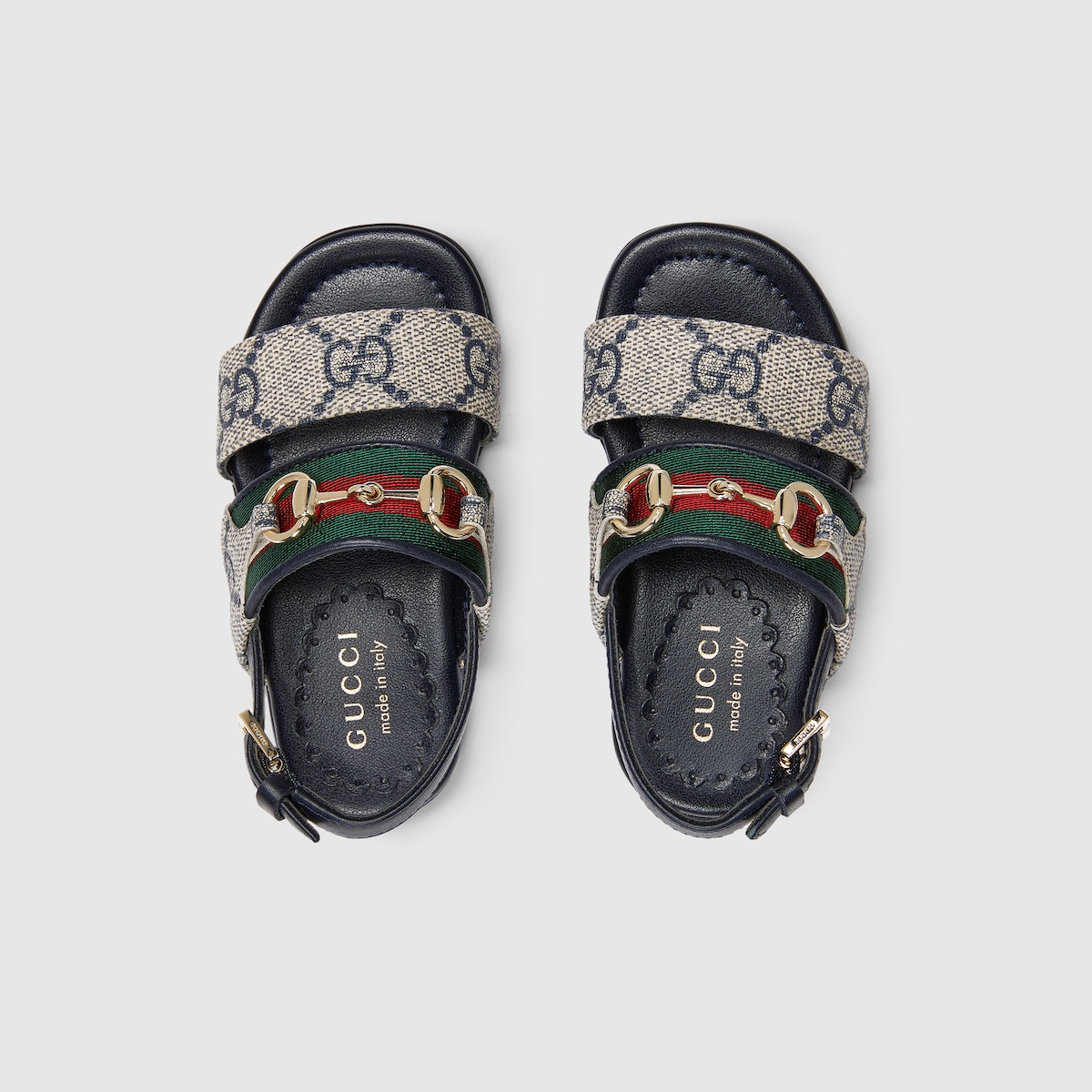 Toddler sandal with Web in beige and blue Supreme - thumbnail 4