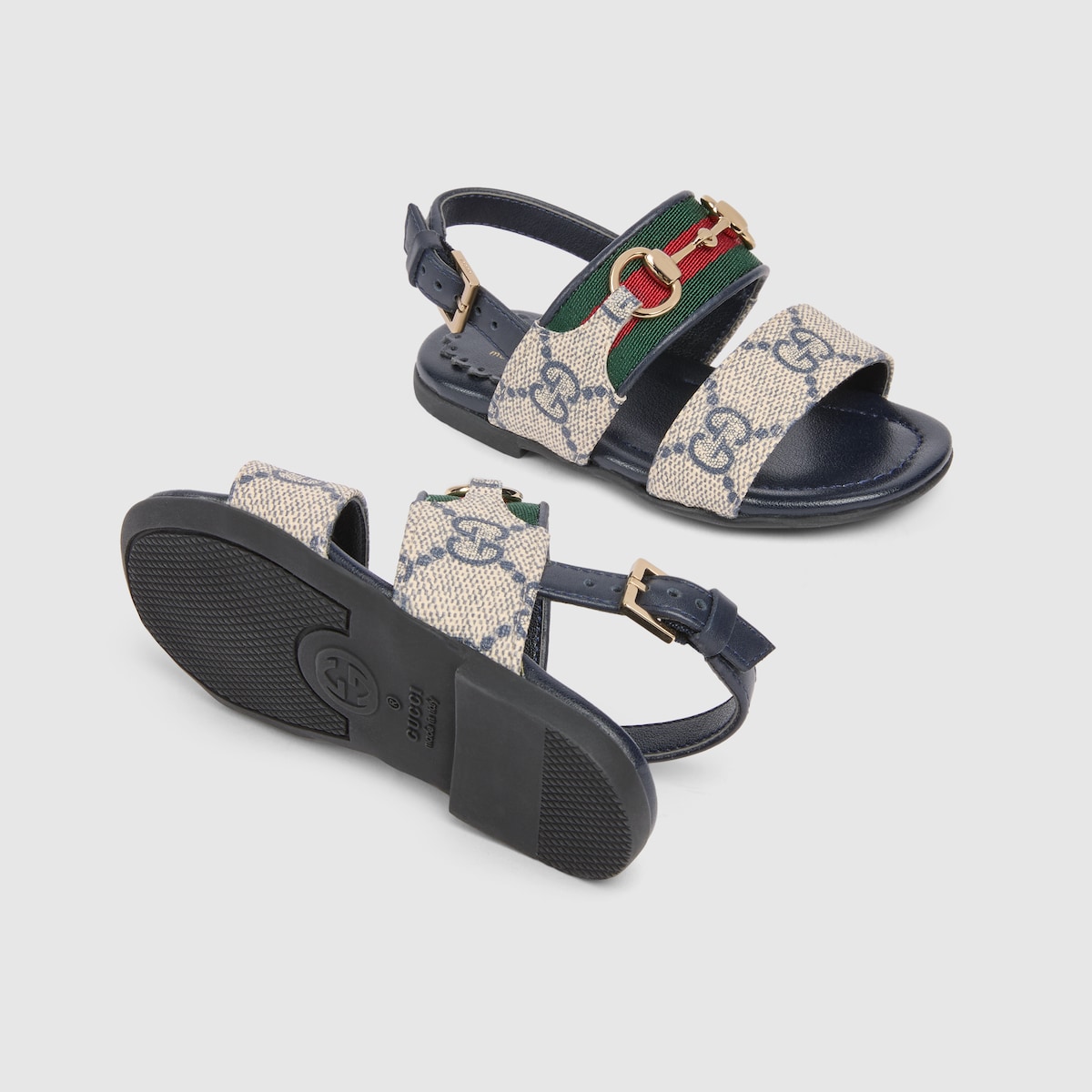 Toddler sandal with Web in beige and blue Supreme - thumbnail 3