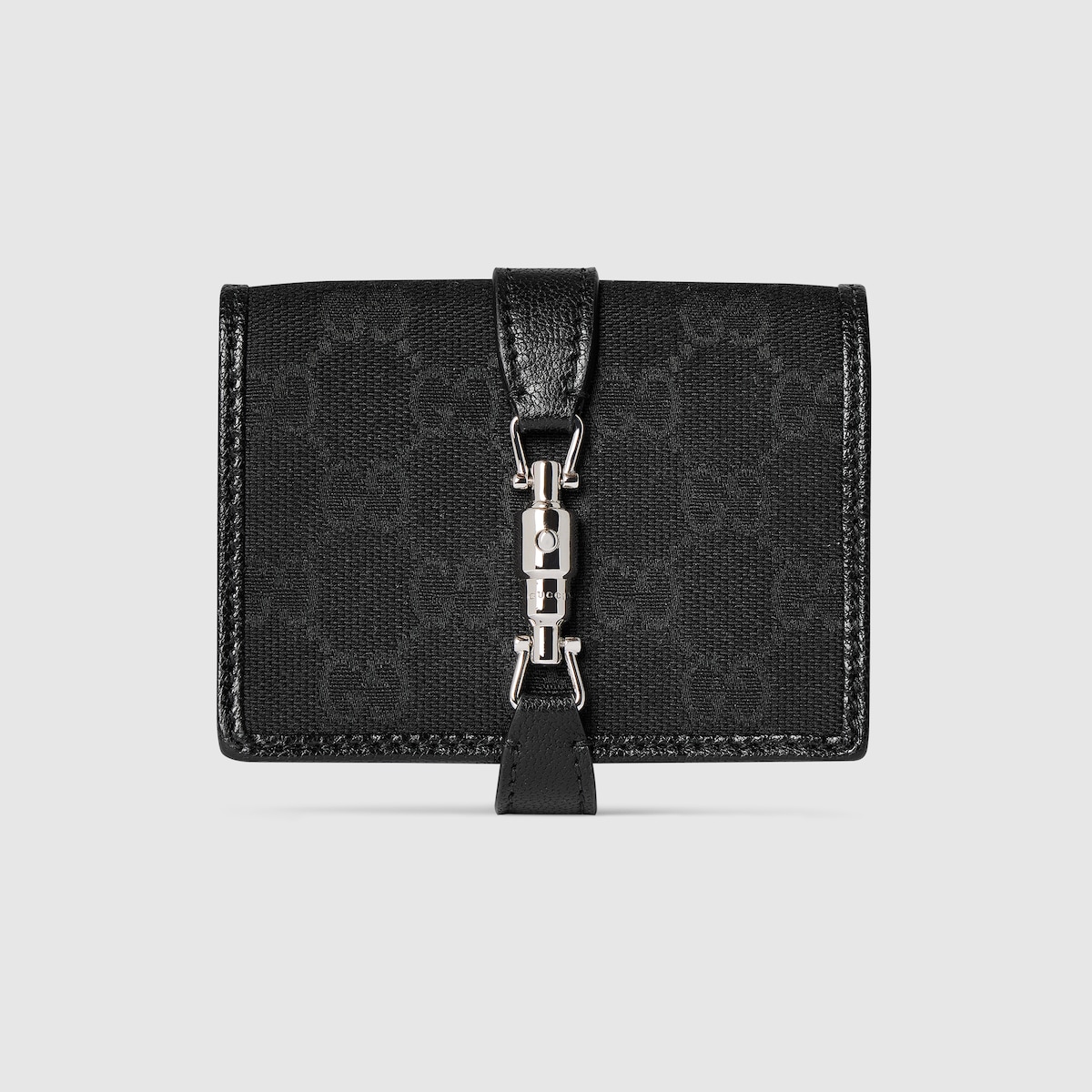 Gucci Jackie small wallet in black GG canvas | GUCCI® ZA