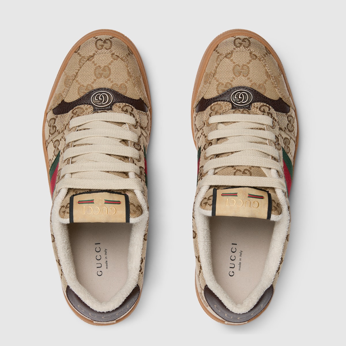 Women's Screener sneaker in sand GG canvas | GUCCI® US