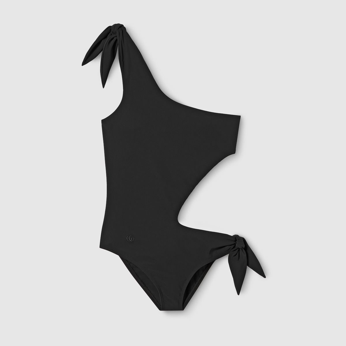 Stretch jersey swimsuit with embroidery in black - thumbnail 6