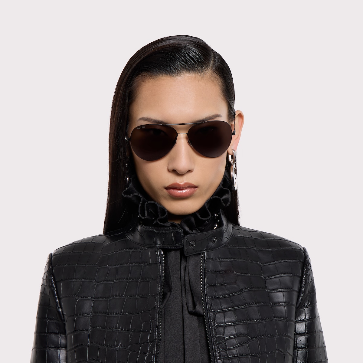 Curated visual reference: Picture Idea: Pilot Frame Sunglasses In Black