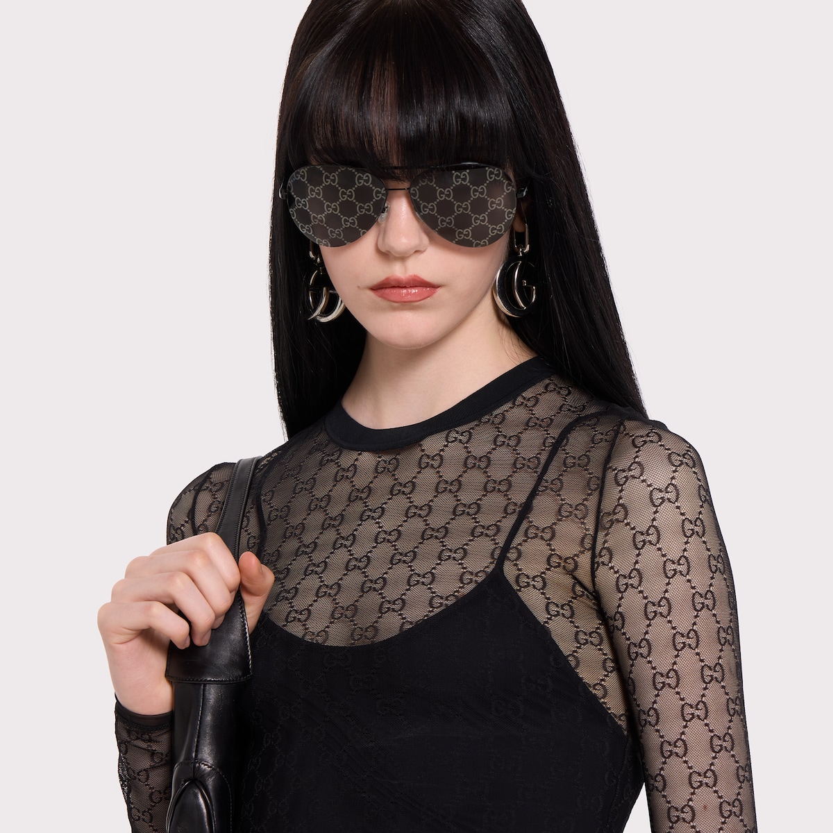 Pilot frame sunglasses in black