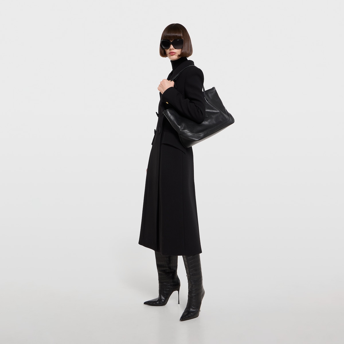 GUCCI グッチ ジャッキー トートバッグ ブラック オールレザー ビジネス GUCCI（グッチ） ジャッキー1961 レザー ラージトートバッグ 649015