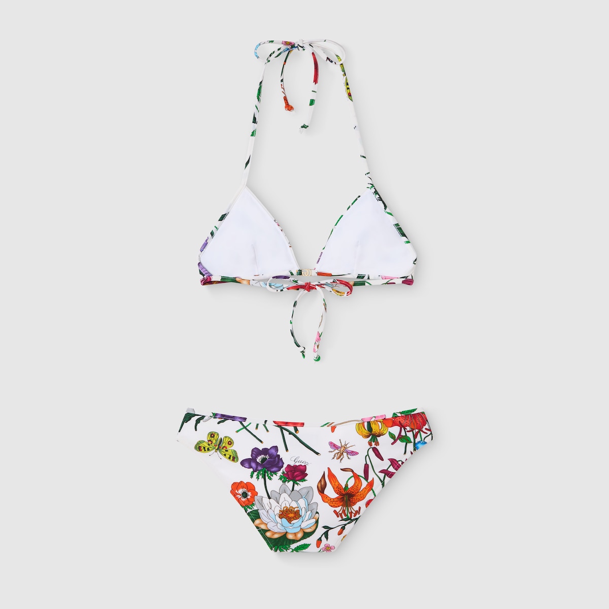 Printed sparkling jersey bikini in multicolor