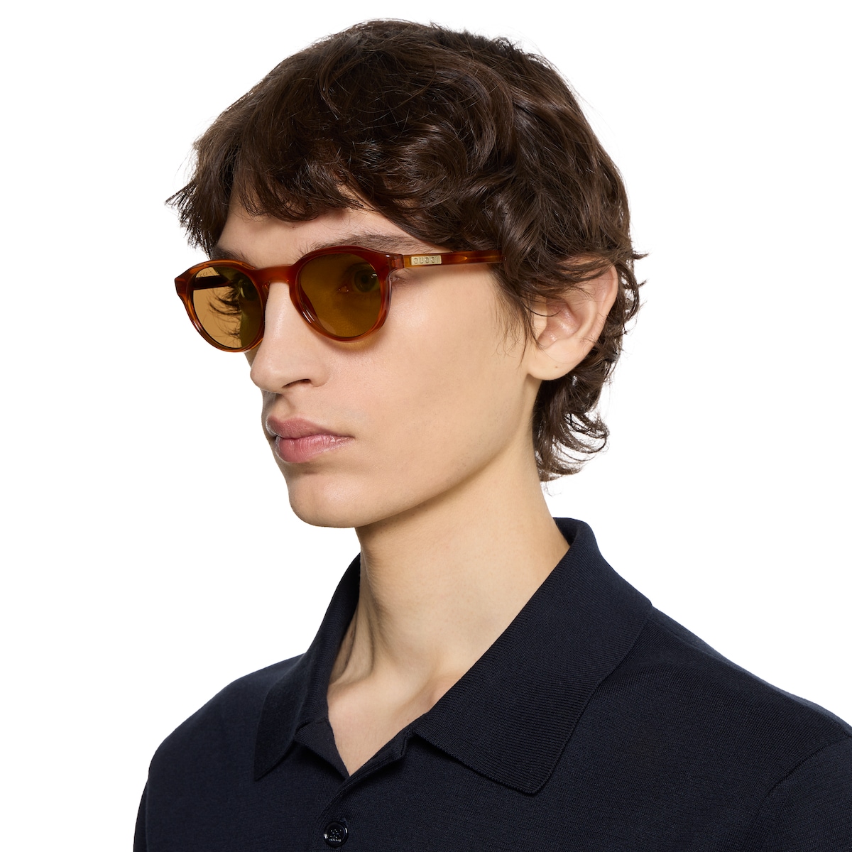 Round frame sunglasses in silver - thumbnail 9