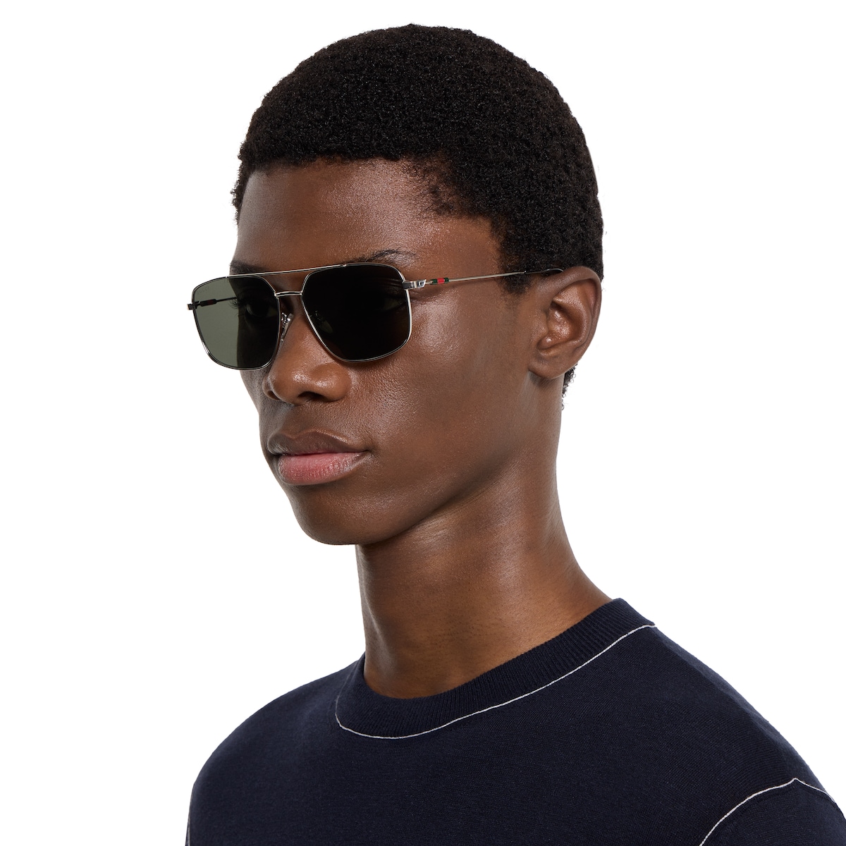 Specialized fit navigator sunglasses in silver