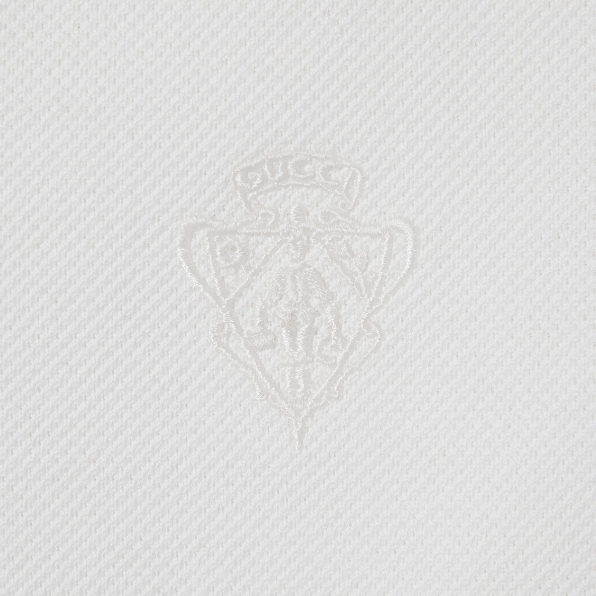 エンブロイダリー付き コットンピケ ポロシャツ ・ホワイト | GUCCI公式