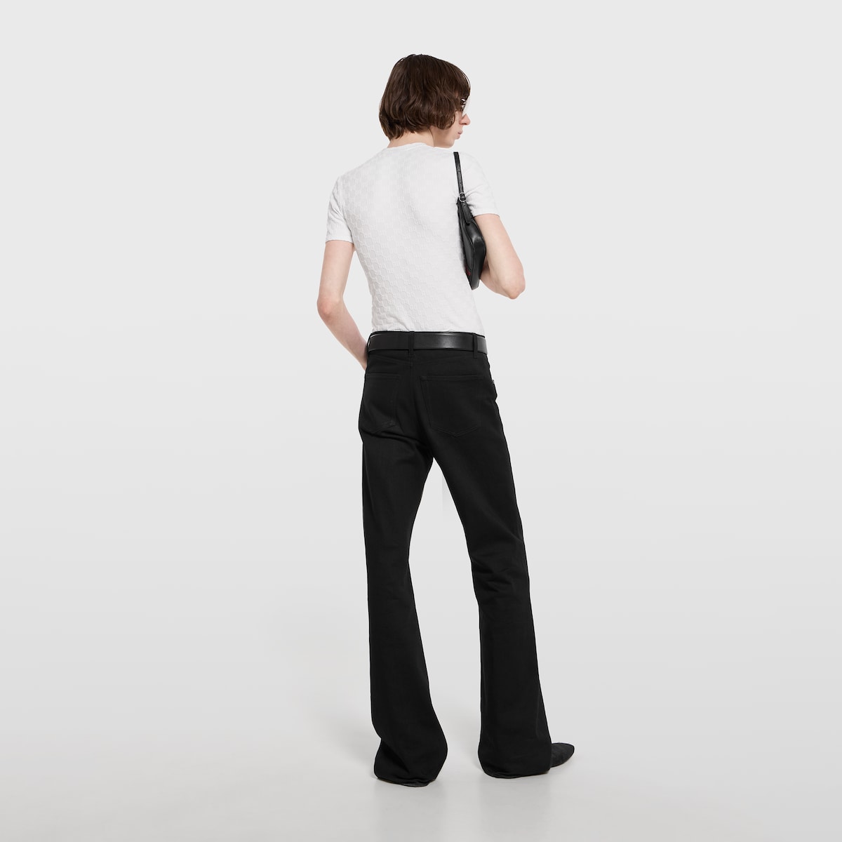 GG stretch jersey T-shirt in white - thumbnail 3