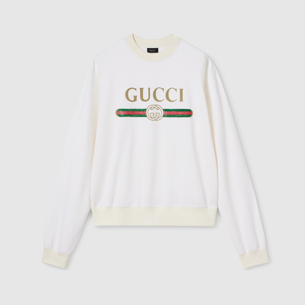 Cashmere blend sweatshirt with print in white - thumbnail 5