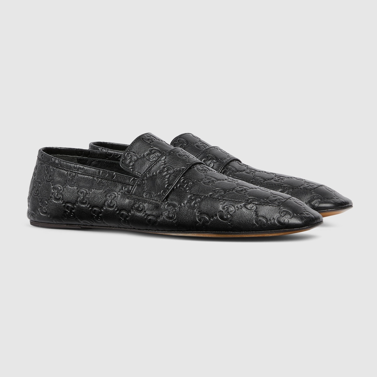 Men's Ragazzo loafer in black embossed GG leather - thumbnail 8