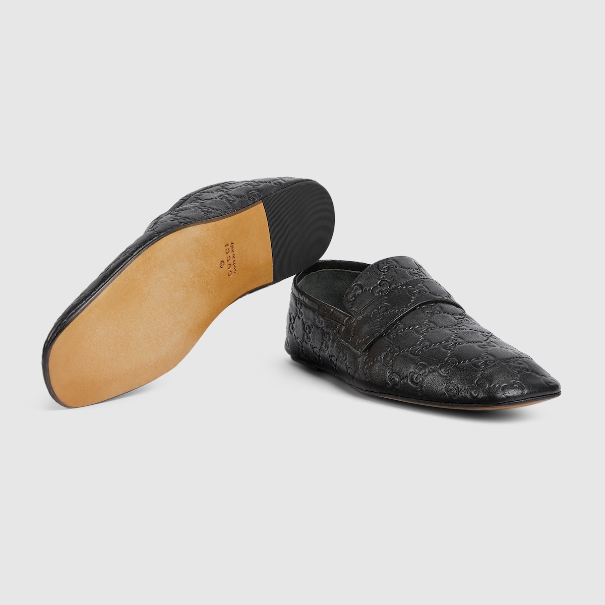 Men's Ragazzo loafer in black embossed GG leather - thumbnail 5
