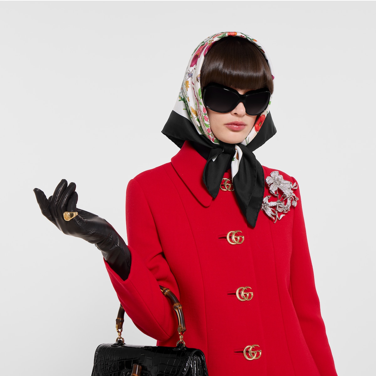 プリント入り シルク ヘッドバンド ・マルチカラー | GUCCI公式