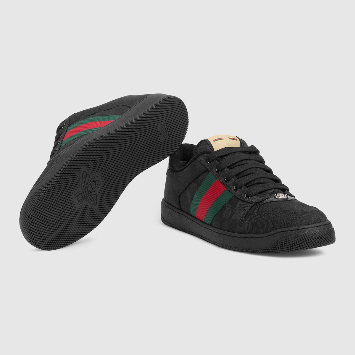 Men's Screener sneaker in black GG canvas | GUCCI® CA