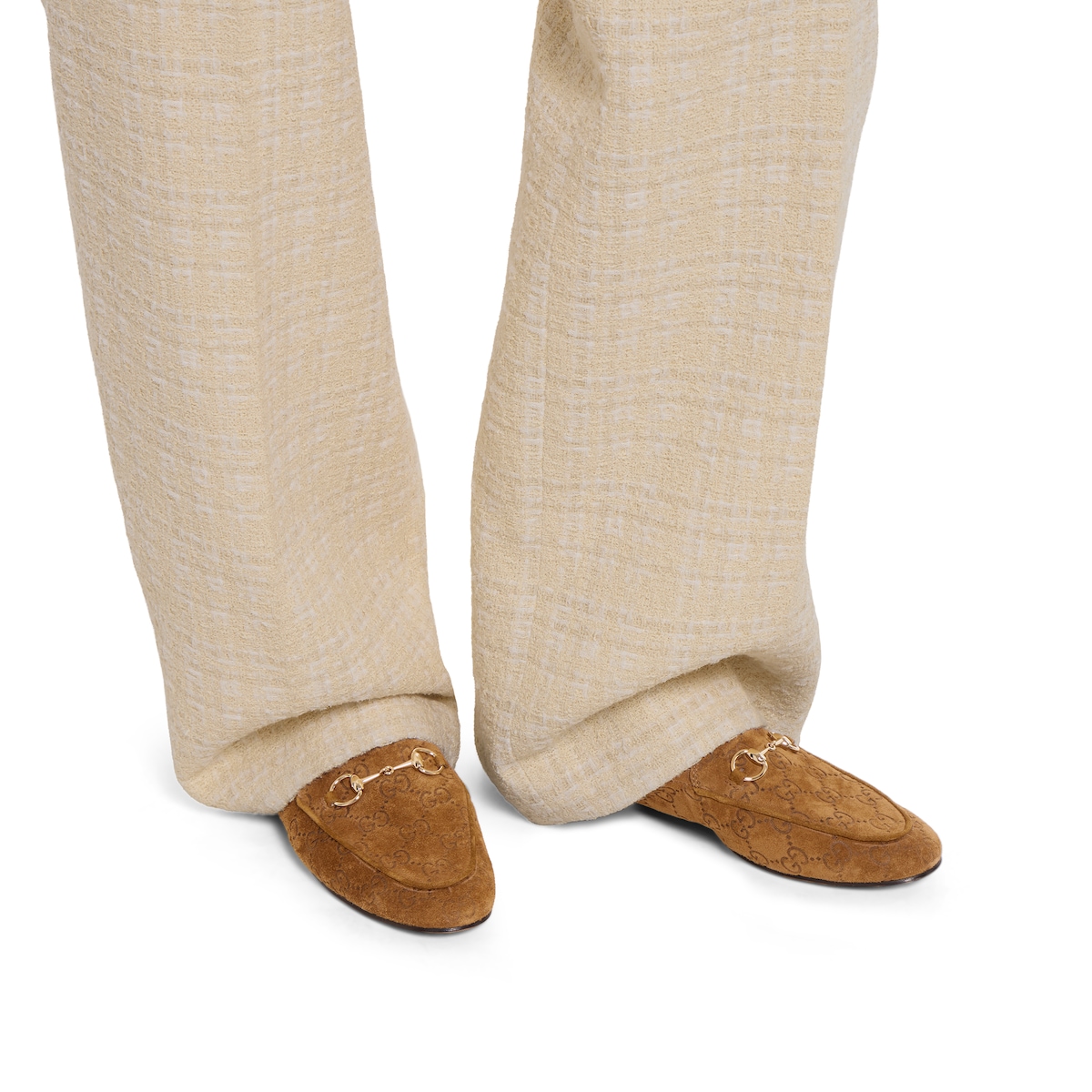 Women's Jordaan loafer in beige GG suede - thumbnail 9