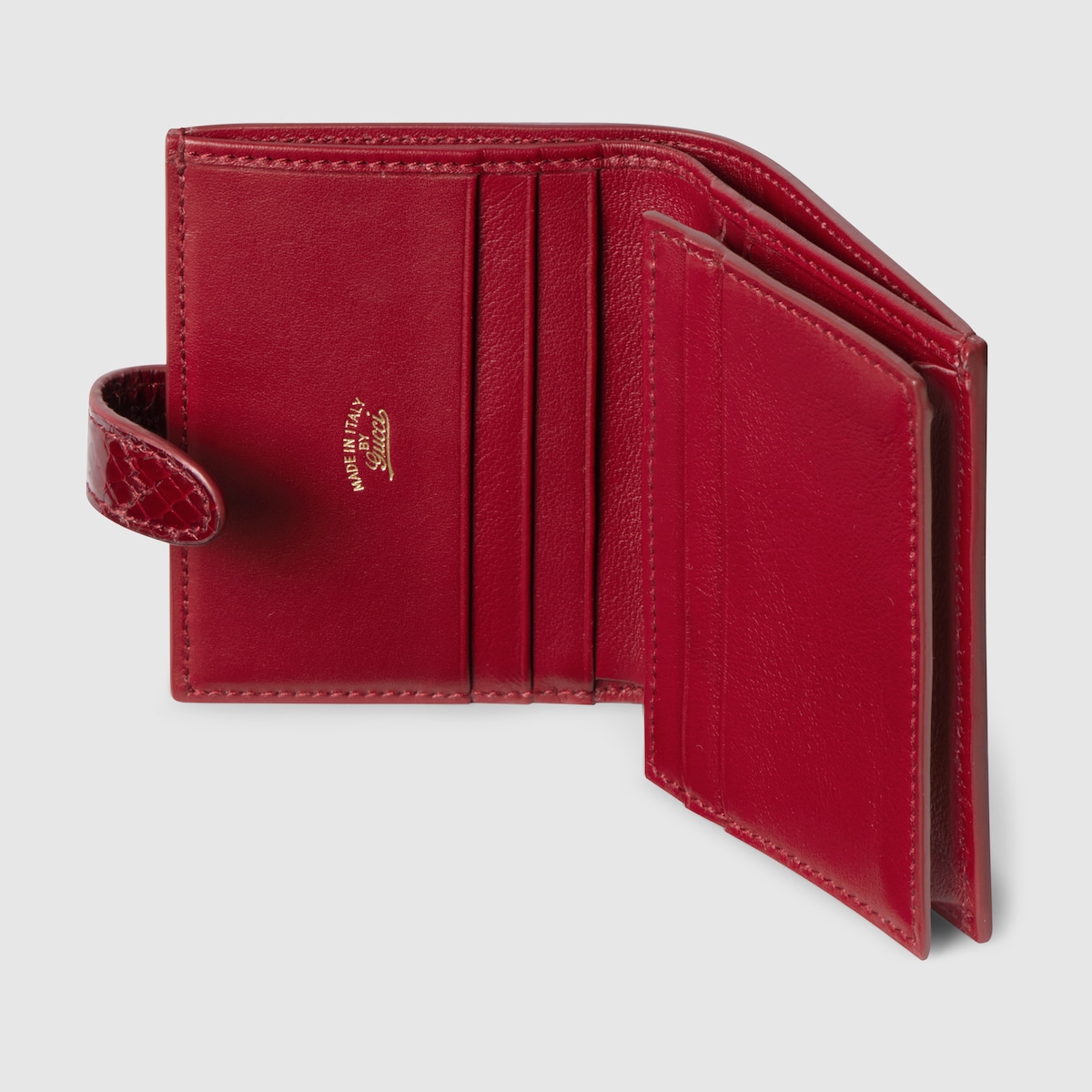 Gucci Jackie python medium wallet in dark red