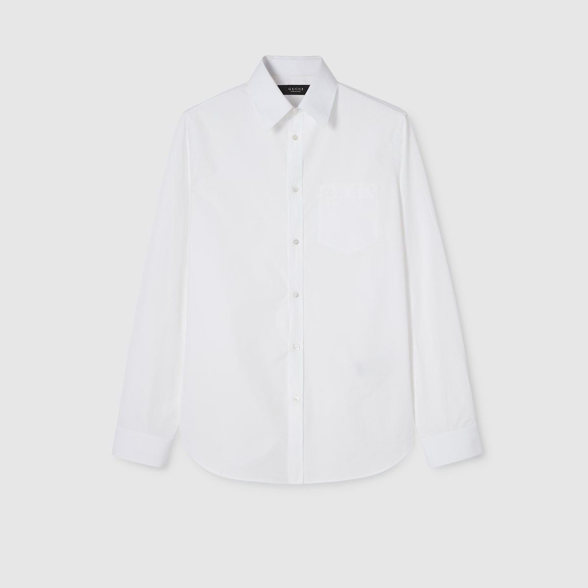 エンブロイダリー付き コットンポプリン シャツ ・ホワイト | GUCCI公式