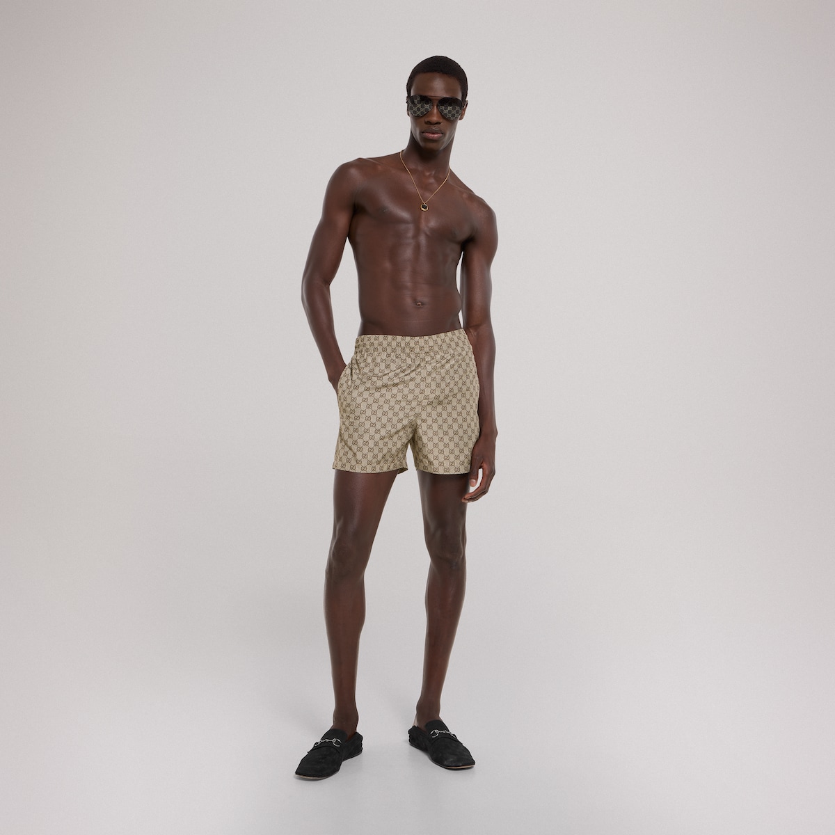 Printed nylon swim shorts in multicolor - thumbnail 8