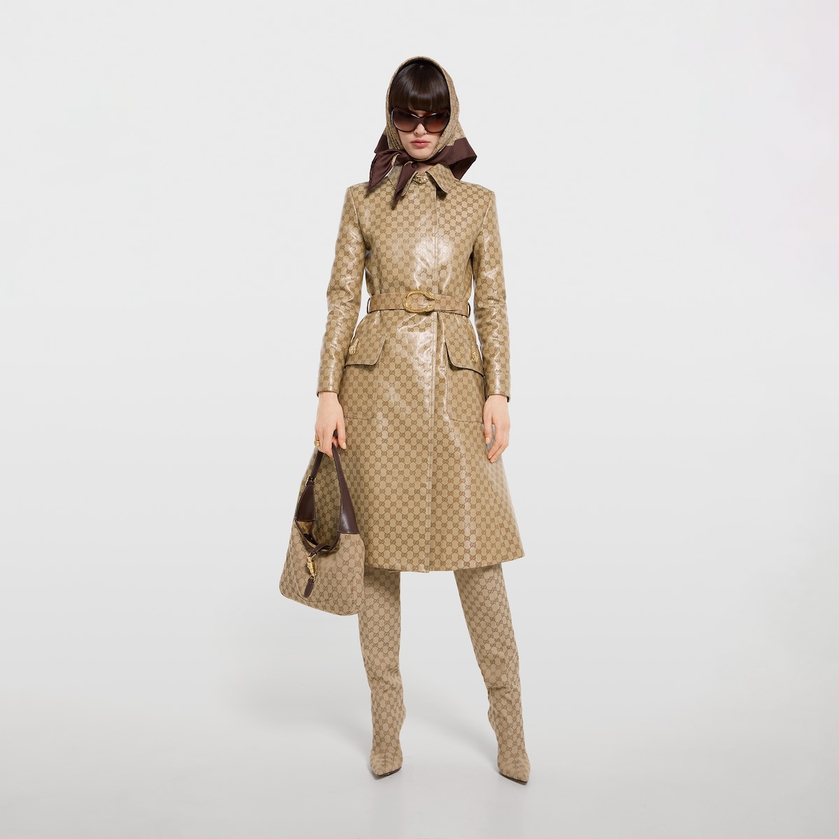 コーティング GGコットンキャンバス コート ・サンド | GUCCI公式