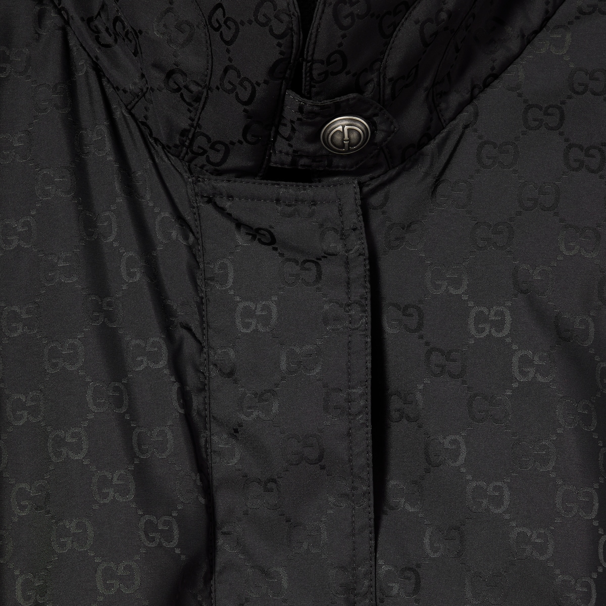GG nylon zip jacket in black