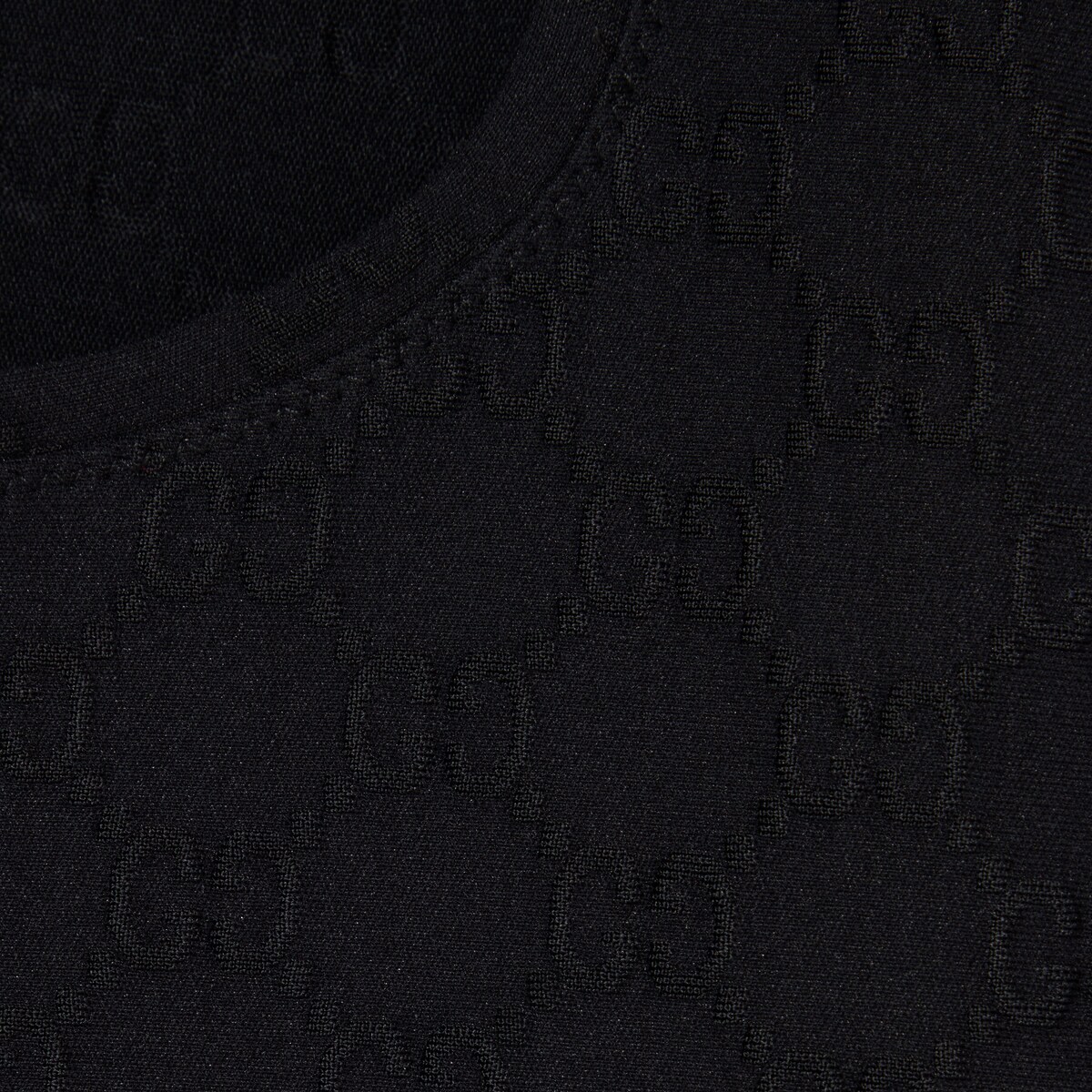 GG jersey jacquard dress in black