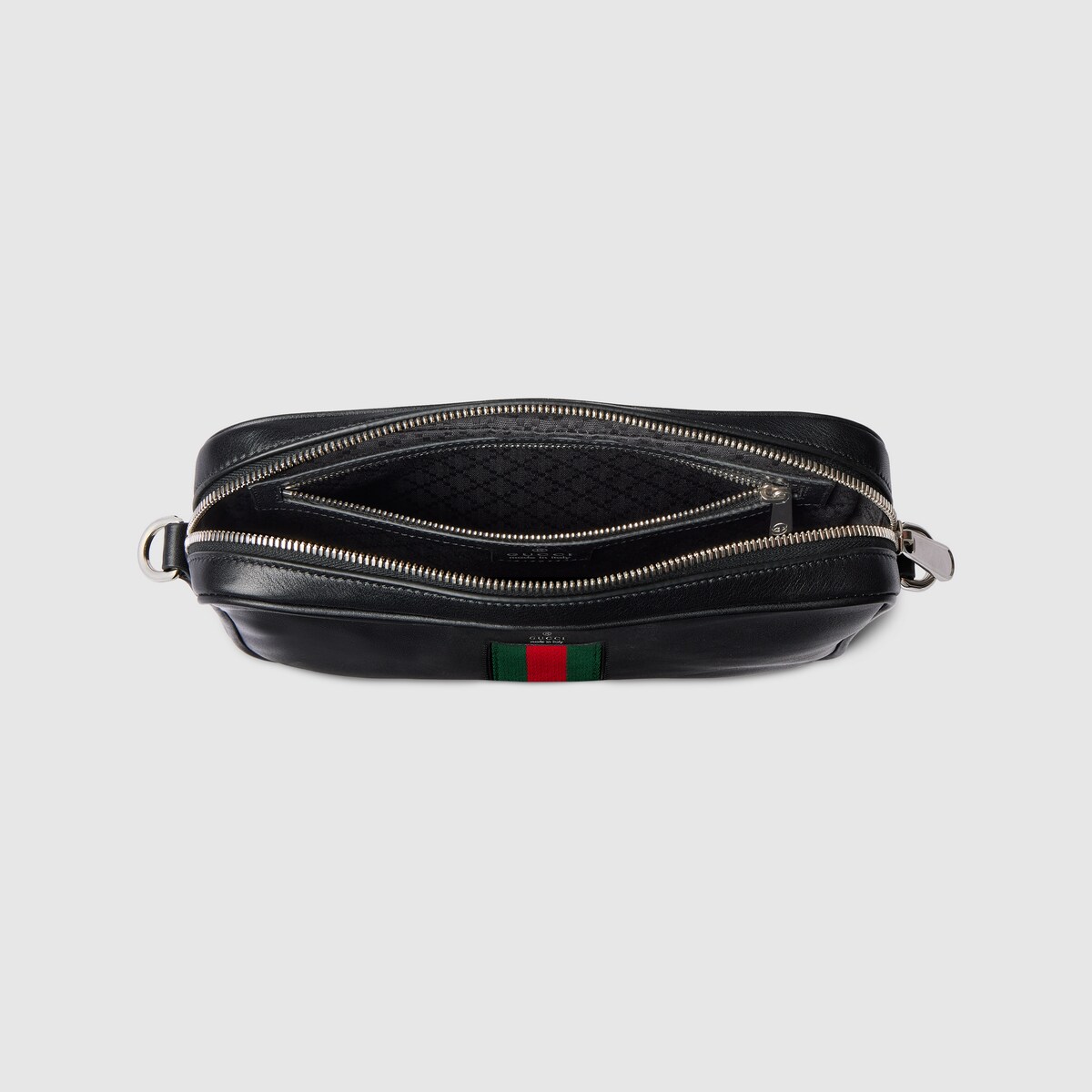 Web Trademark small crossbody bag in black leather - thumbnail 5