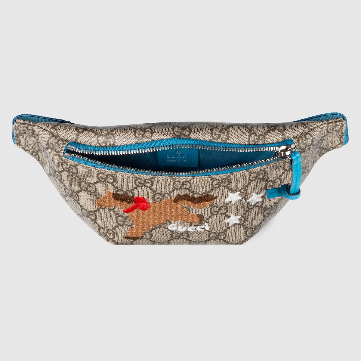 Children's GG belt bag in beige and brown GG Supreme