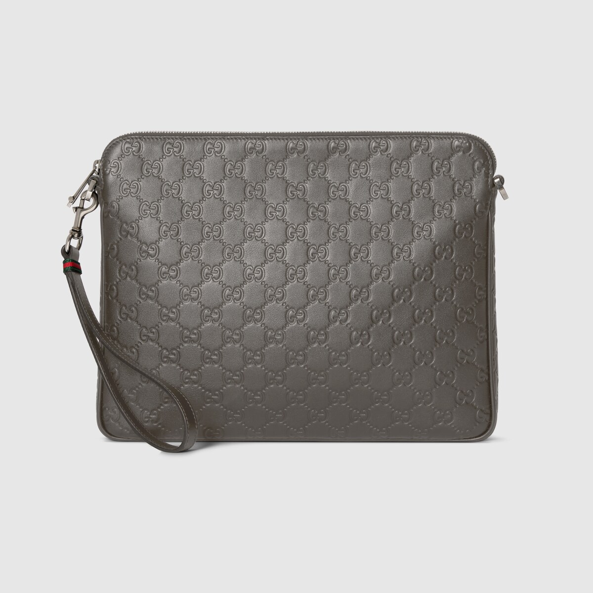 GG Emblem medium crossbody bag in black GG leather - thumbnail 9