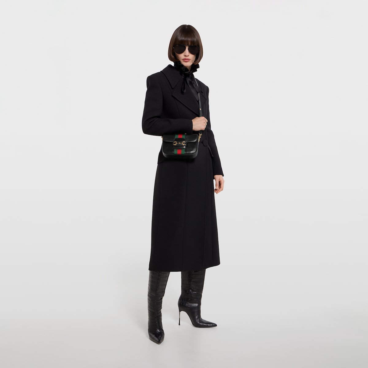 Gucci Horsebit 1955 small shoulder bag in dark brown leather