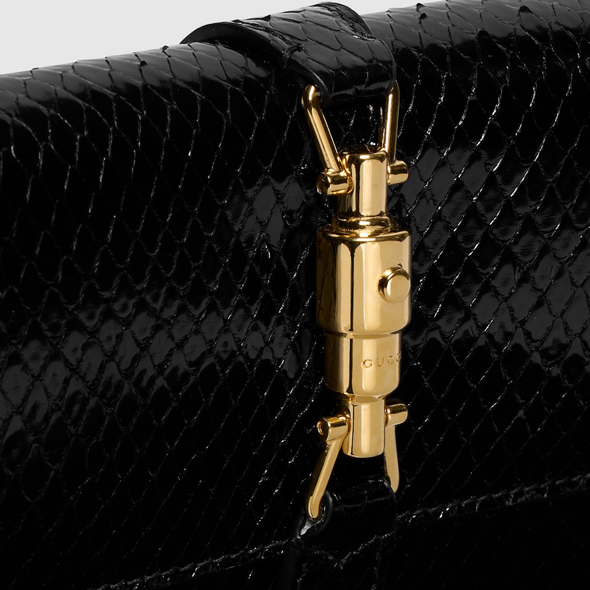 Gucci Jackie python wallet on chain in black | GUCCI® SI