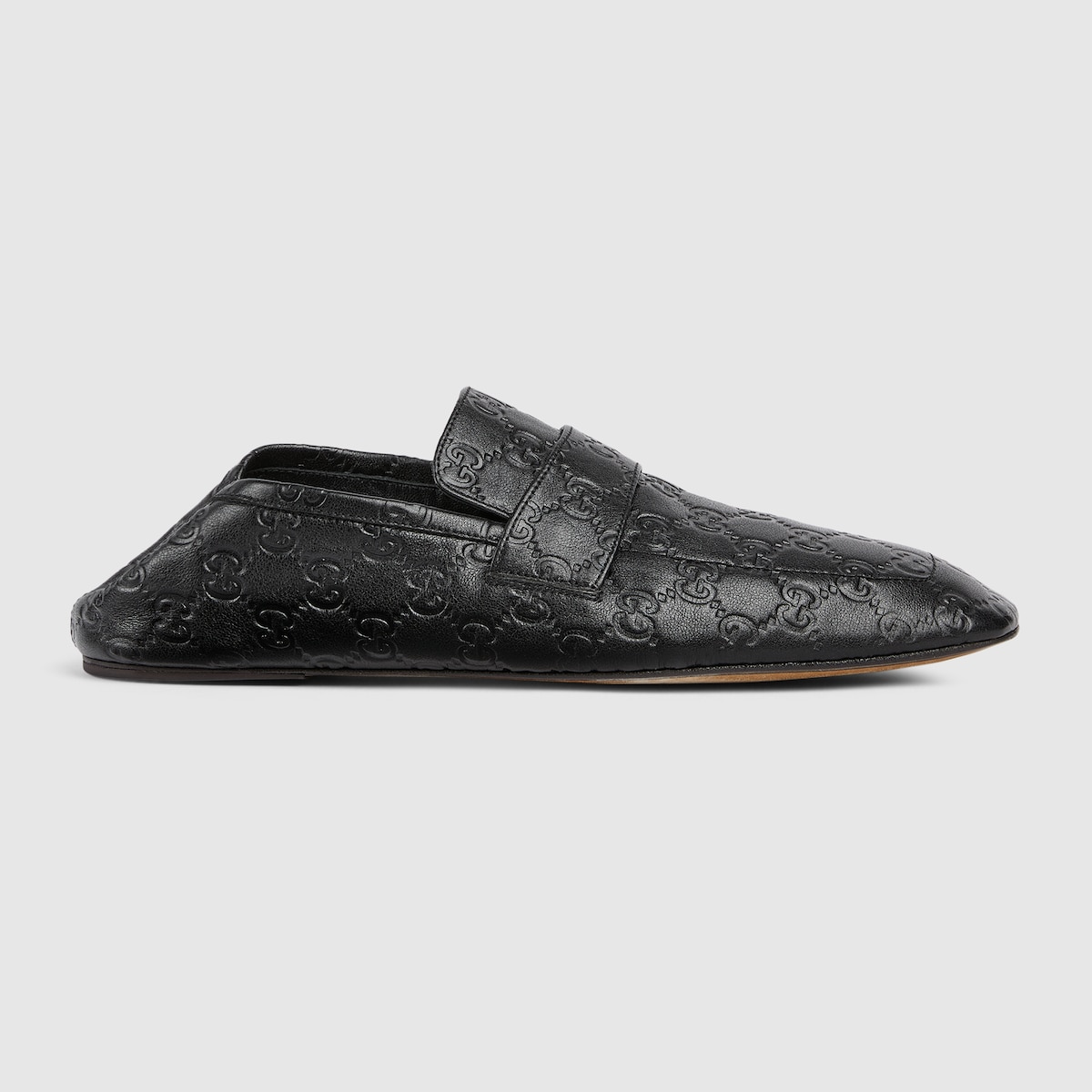 Men's Ragazzo loafer in black embossed GG leather - thumbnail 2