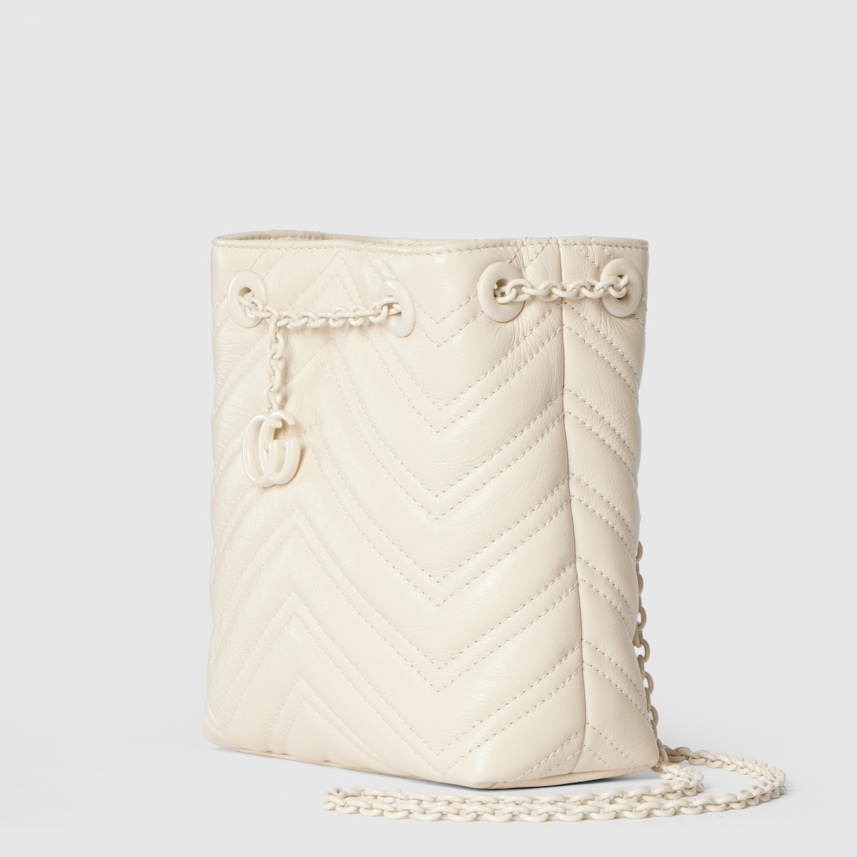 GG Marmont nano bucket bag in ivory leather | GUCCI® US