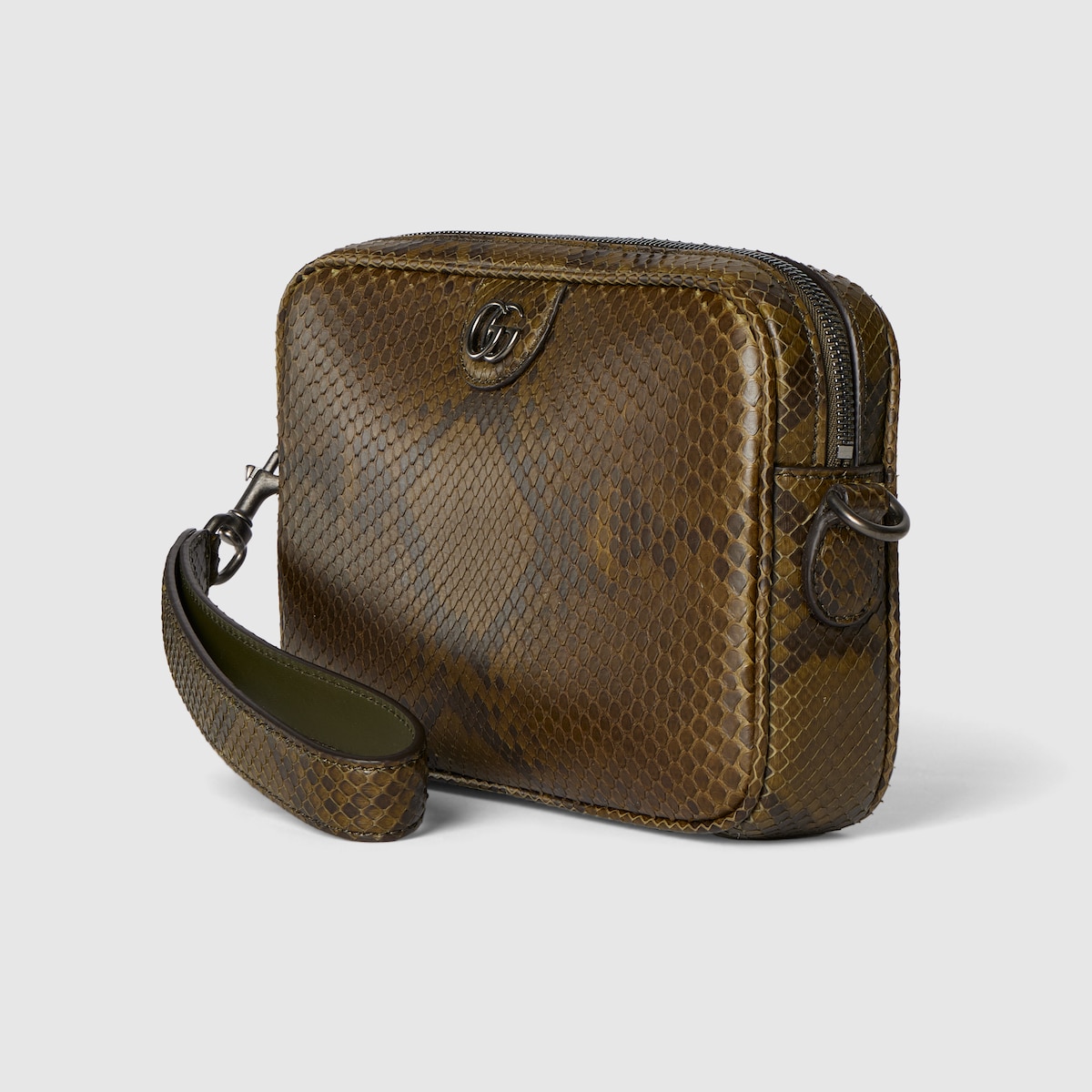 Gucci Python Backpack Green Small python crossbody bag in forest green python | GUCCI® AE