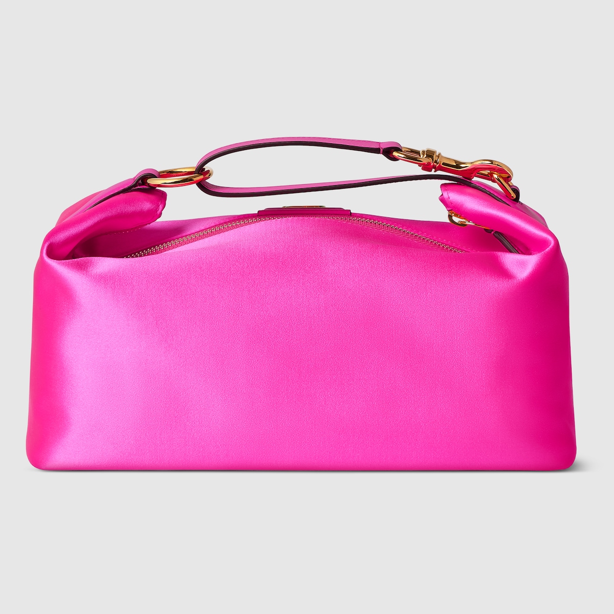 Gucci Vanity medium top handle bag in fuchsia silk satin | GUCCI® US