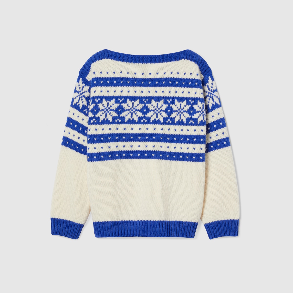 Children's wool sweater in red and white - thumbnail 7