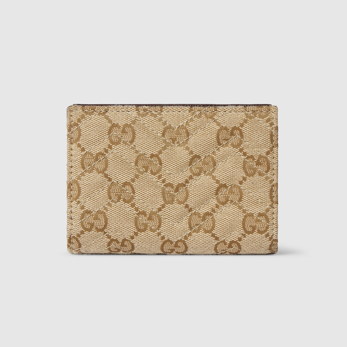 GG Marmont small wallet in sand and brown GG canvas - thumbnail 8
