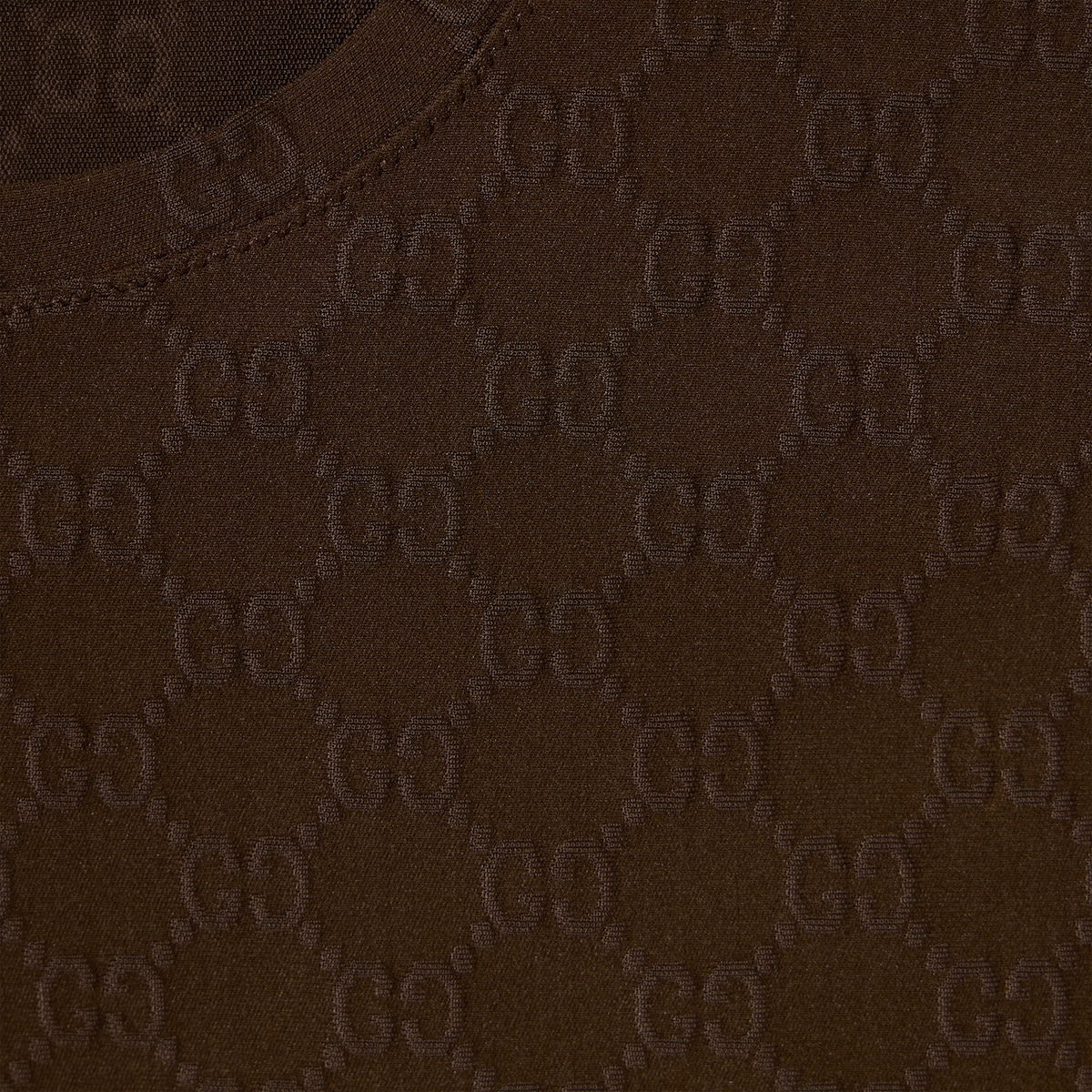 GG jersey jacquard T-shirt in brown